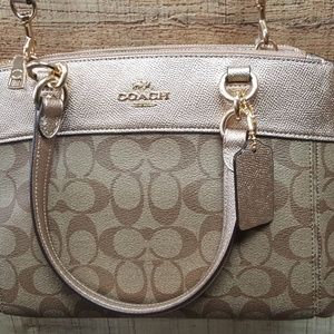 NWT Coach F39521 Signature Crossbody w/ Metallic